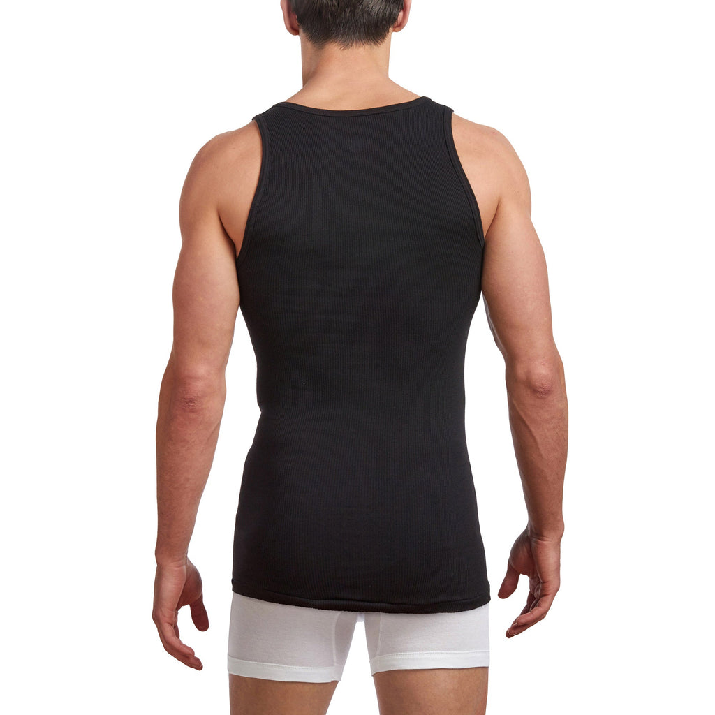 Stanfield Men's Ribbed Tank, 5-Pack, Black, Xx-large