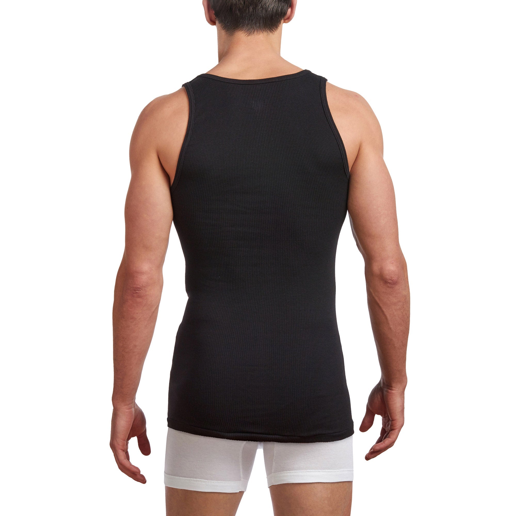 Stanfield Men's Ribbed Tank, 5-Pack, Black, Xx-large