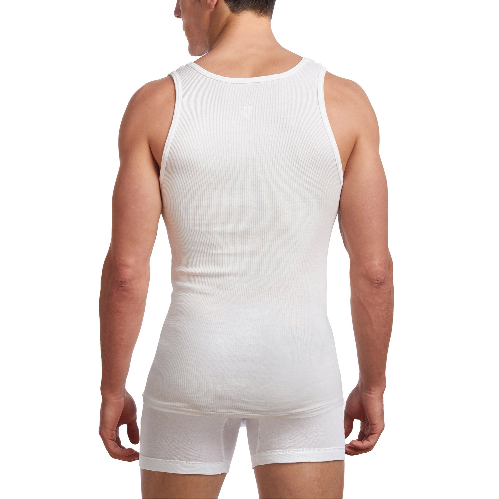 Stanfield Men's Ribbed Tank, 5-Pack, White, Large