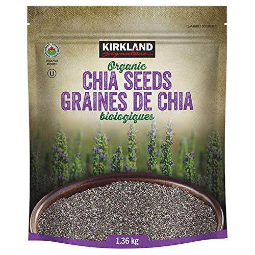 Kirkland Signature Organic Chia Seeds, Premium, Gluten & GMO Free, 3 Pounds