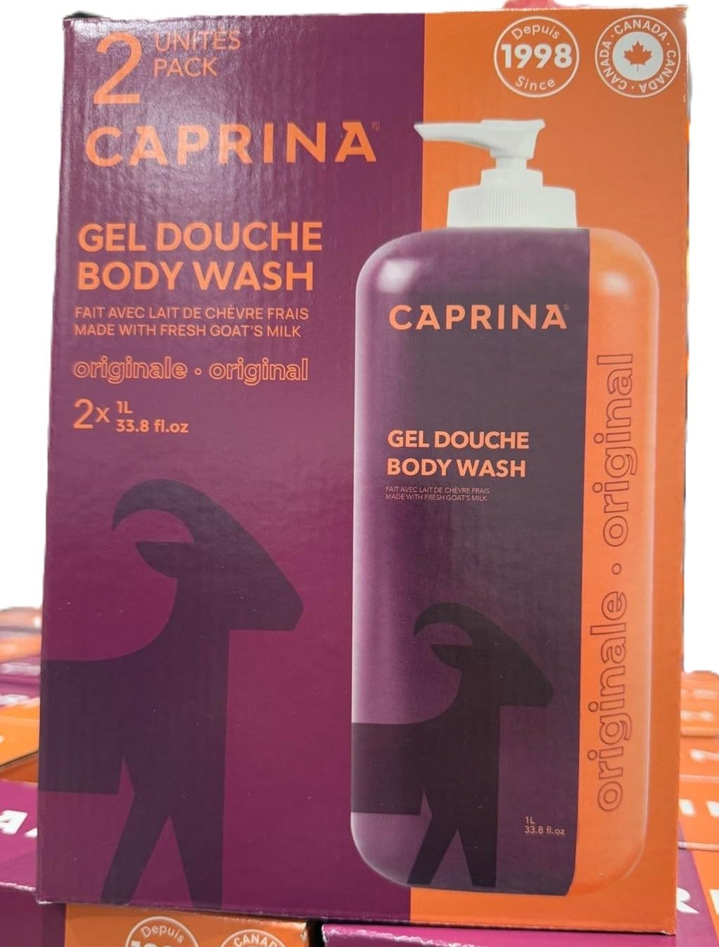 CAPRINA ORIGINAL BODY WASH, 2 x 1 ltr