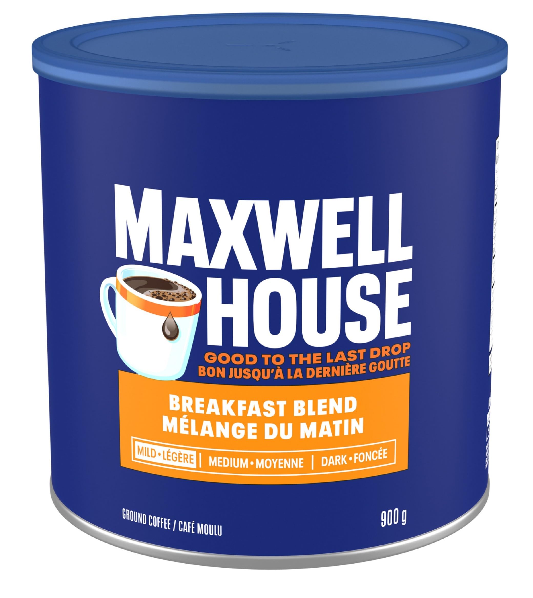 Maxwell House Breakfast Blend Ground Coffee, 900 gr Tin