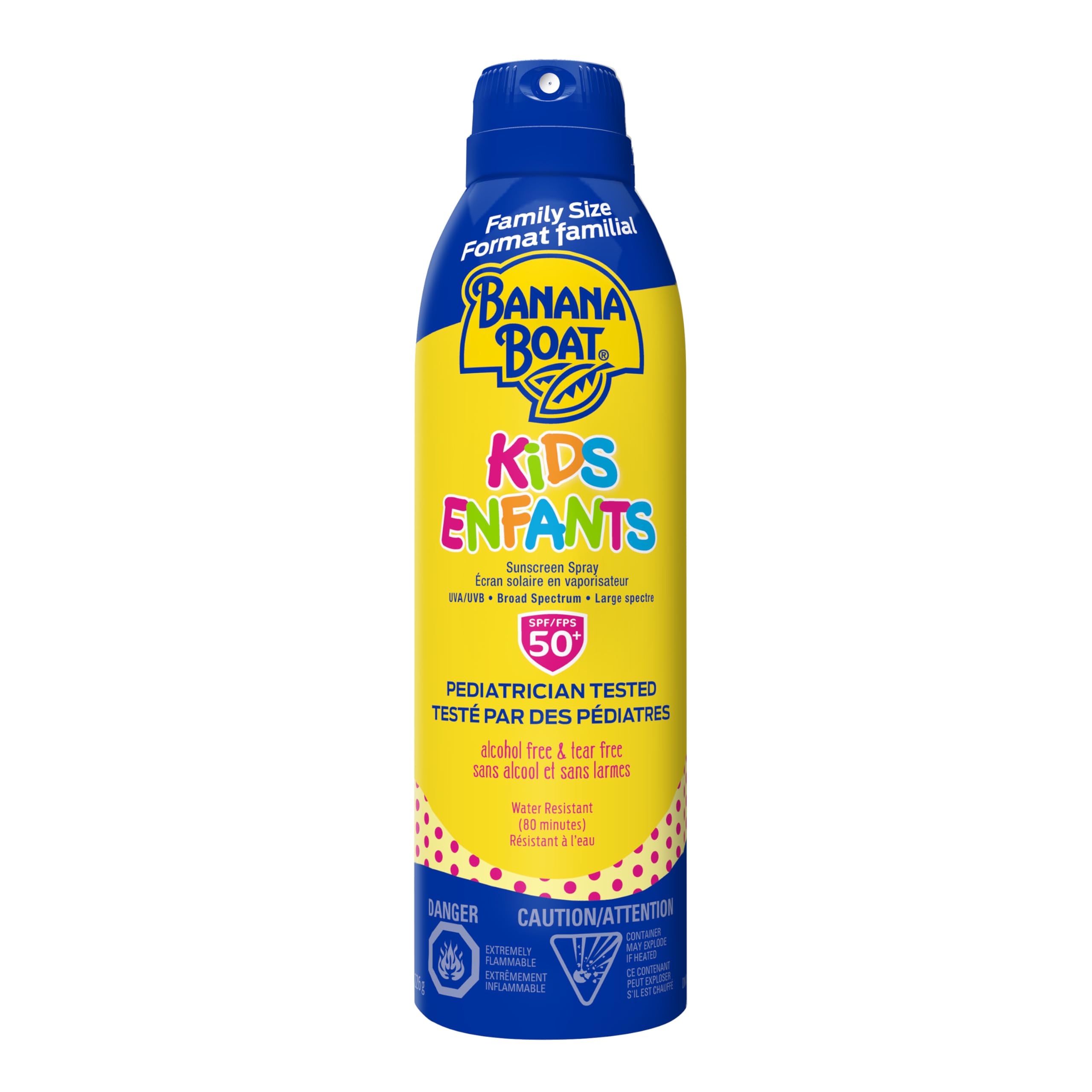 Banana Boat Kids Tear Free Sunscreen Clear Spray, Spf 50+, Broad Spectrum Protection, Value Size, 226G, 226 Grams